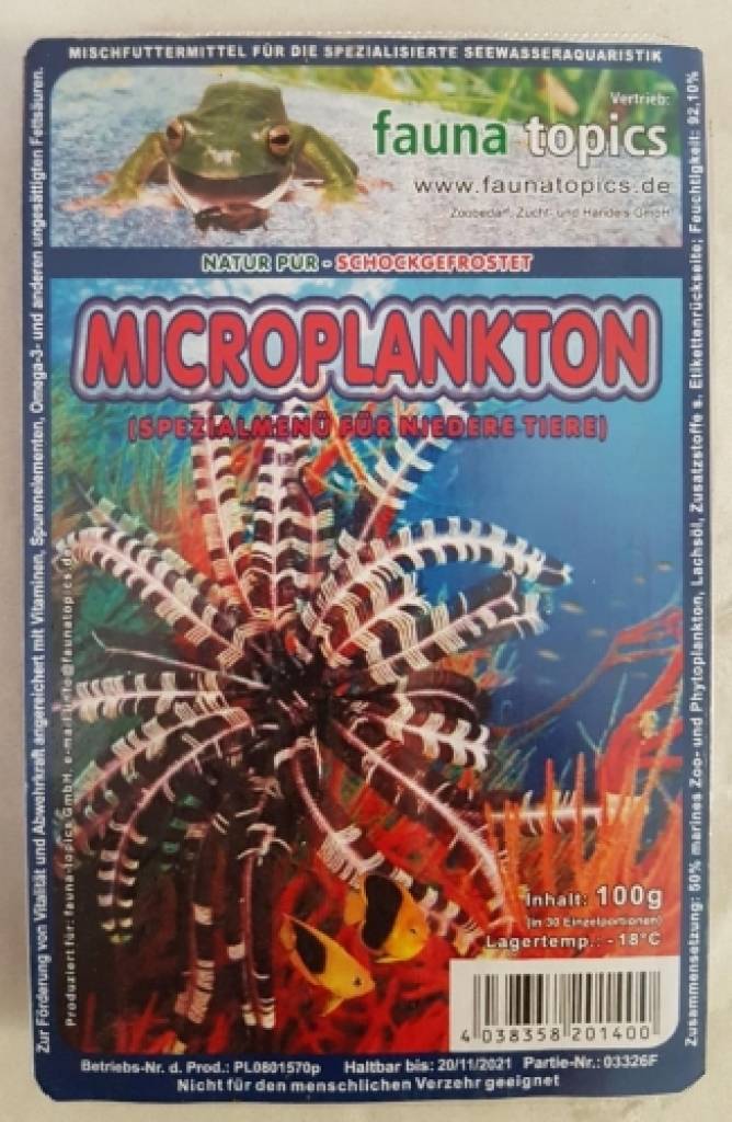 Mikroplankton (Spezialfutter für niedere Tiere) 100g Blister